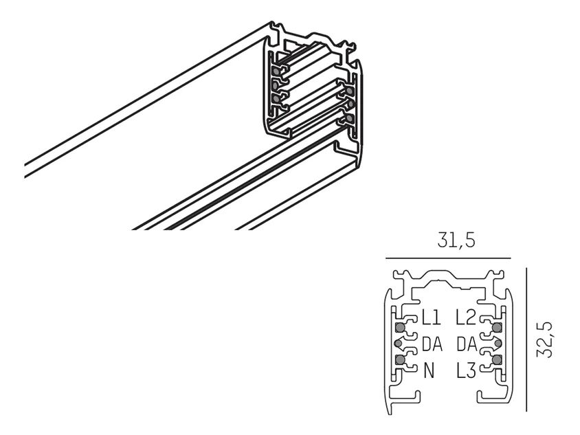 3 PHASE TRACK PULSE DALI SD