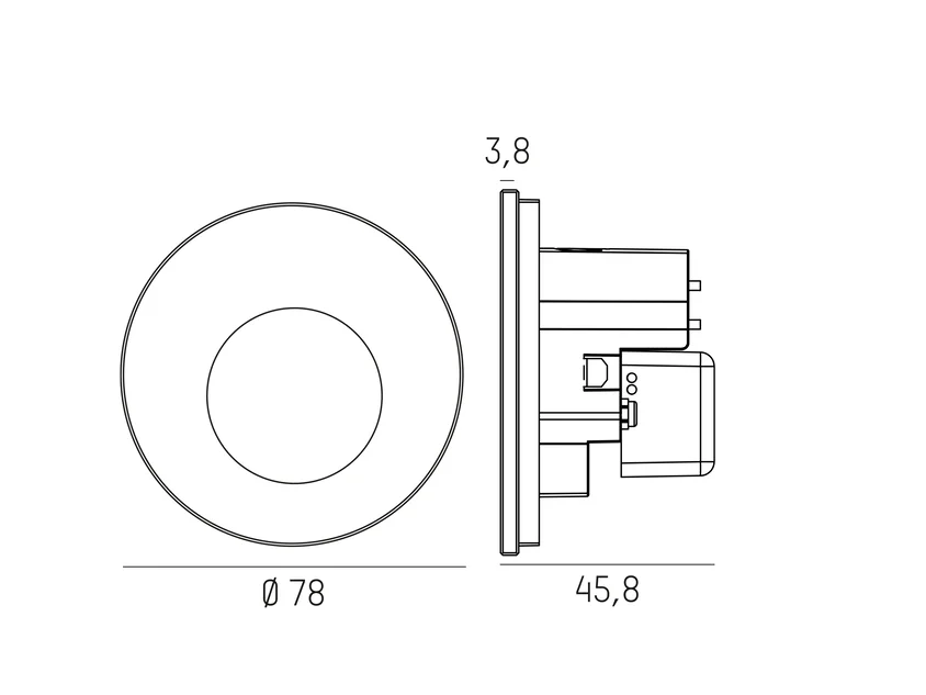 WALL 68R GLASS IP