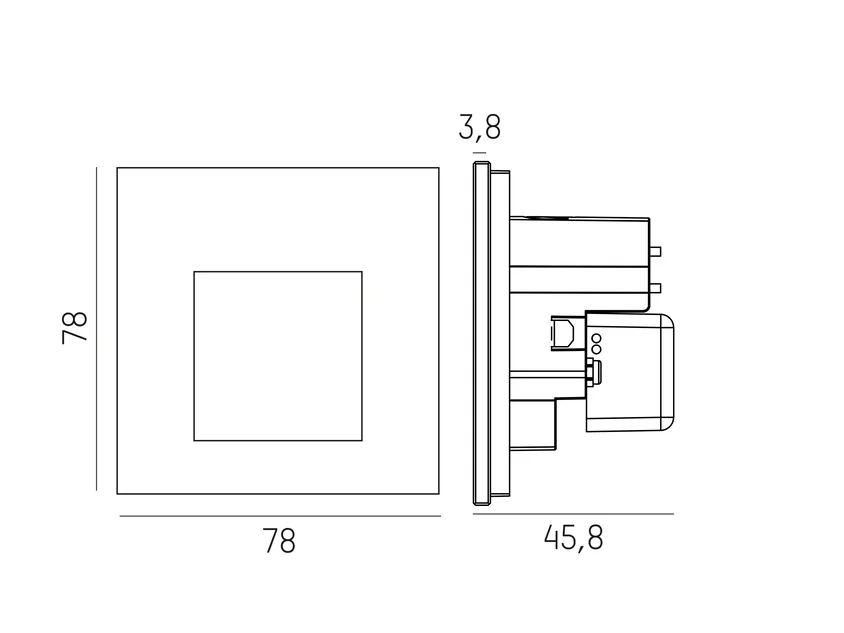 WALL 68R GLASS IP